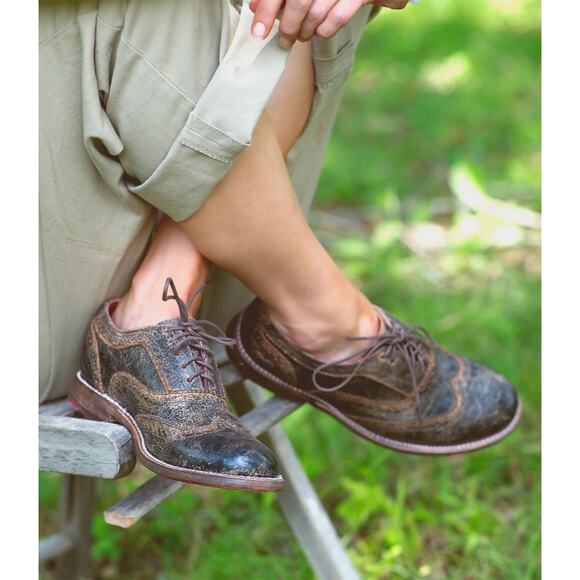 Bed|stu Lita Channing Oxford Distressed leather shoes - Picture 1 of 9
